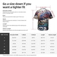 thumbnail image 5 of Gukieu Psychedelic Shark Artwork Print Men's Short-sleeved Shirts, Button-down Lapel Hawaiian Shirts, T-shirts, Beach Vacation Summer Casual Wear,X-Large, 5 of 7