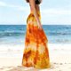 thumbnail image 4 of Pantalones de Pierna Ancha de las Mujeres de Gasa Ligera Protección Solar Pantalones de la Cubierta de la Playa Estilo Bohemio Impreso, 4 of 7