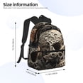 thumbnail image 2 of Easygdp Vintage Pattern Flower Skull Mochila Casual para Portátil, Mochila para Escuela, Viajes, Negocios, 2 of 6