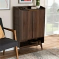 thumbnail image 2 of Bowery Hill Mid-Century Wood Shoe Cabinet in Walnut Brown, 2 of 10