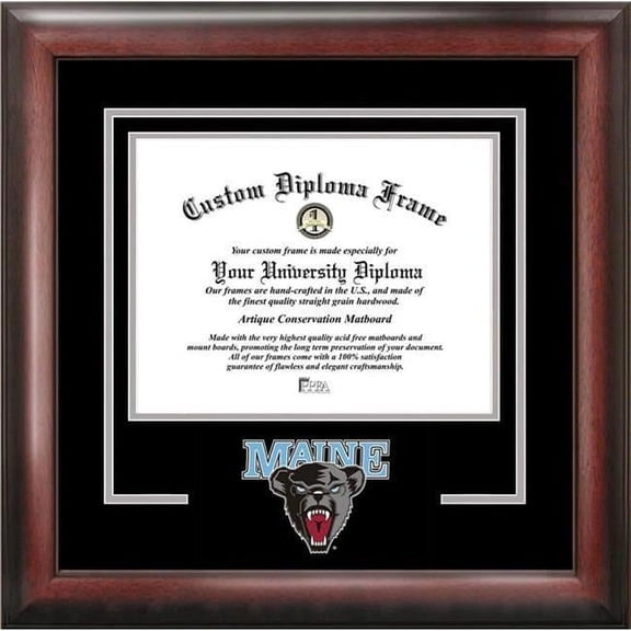 Campus Images ME999SD-1185 11 x 8.5 in. Maine University Spirit Diploma Frame - Satin Mahogany