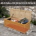 thumbnail image 4 of Outsunny 176L Outdoor Deck Box with 2 Safety Hinges for Porch Light Brown, 4 of 10