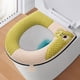 thumbnail image 5 of Asiento de inodoro con asa, cubierta del asiento del inodoro con gancho, diseño de oso en verde, 5 of 6