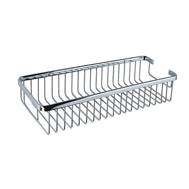 Billuyoard Cesta de almacenamiento para ducha que ahorra espacio, estante de almacenamiento Rectangular fácil de instalar y duradero para bañera Accesorios de baño