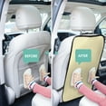 thumbnail image 3 of FH Group Faux Leather Auto Seat Back Kick Protectors, Heavy Duty Car Kick Mats for Kids – 2-Pack Waterproof Protection from Dirt, Mud, Easy to Clean - Beige, 3 of 6