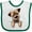 White and Green, variant on Inktastic Border Terrier Boys or Girls Baby Bib
