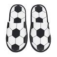 thumbnail image 1 of Fotbe Soccer Ball Pantuflas Peludas para Mujer con Estampado, Zapatillas de Peluche, Zapatos de Invierno para Casa, Uso Interior y Exterior-Medium, 1 of 8