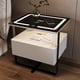 thumbnail image 2 of Smart Wooden Bedside Table Modern Style Bedroom Nightstands with Wireless Charging Bluetooth Speaker Home Storage Side Cabinet My Lux Decor Round, 2 of 18