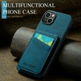 thumbnail image 6 of Phone Case for iPhone 14, Back Credit Card Holder Wallet Cover Study Kickstand PU Leather Magnetic Clasp RFID Blocking Case for iPhone 14 6.1 inch Cases Women,Blue, 6 of 9