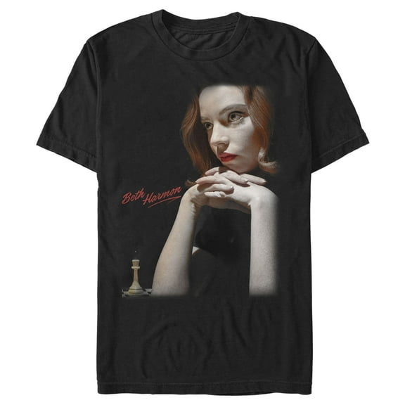 Men's The Queen's Gambit Beth Thinking Graphic Tee Black 2X Large