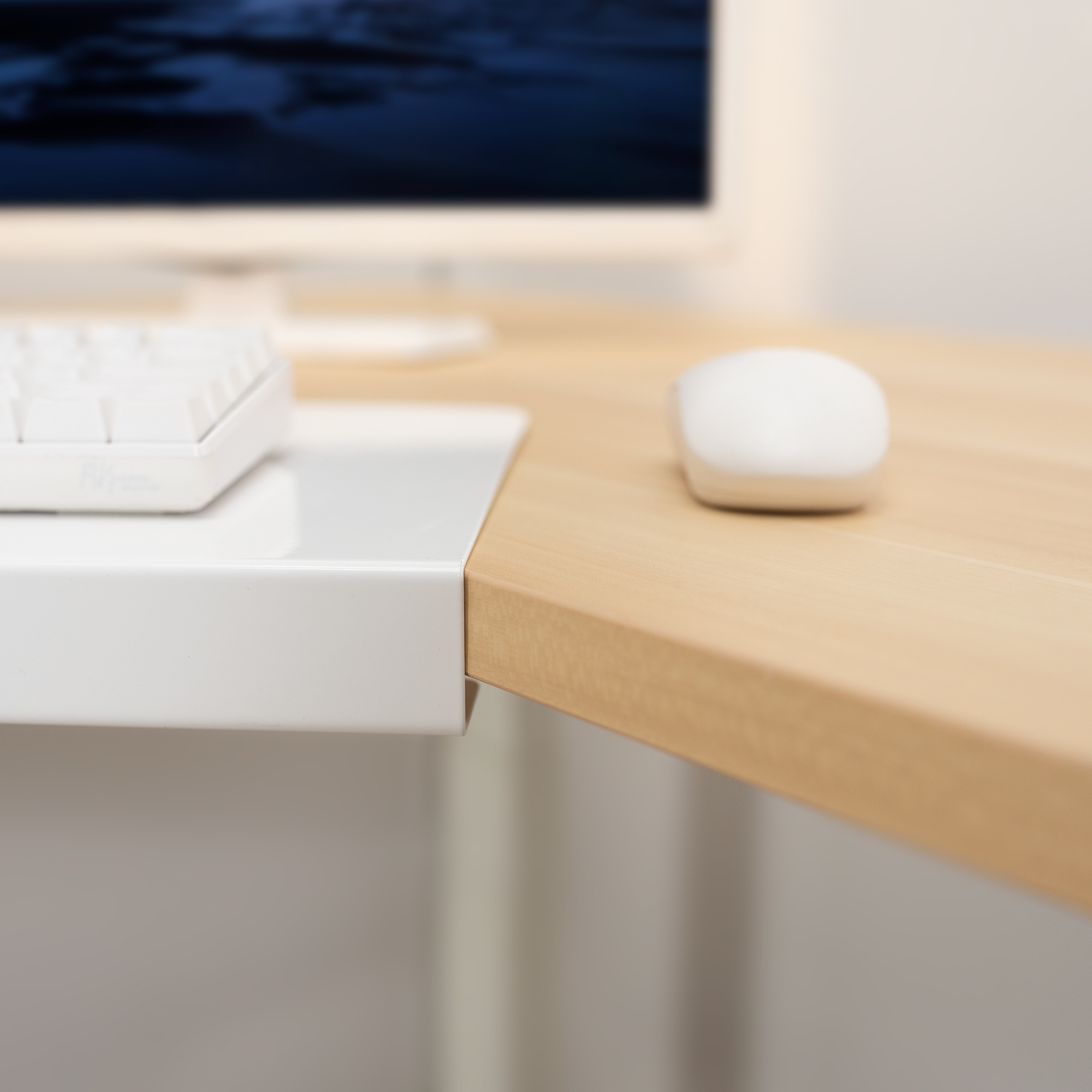 Buy VIVO White Steel L Desk Connector for Bridge Corner, Fits Keyboard