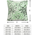thumbnail image 4 of Dahlia Pillow Covers 18x18 Inch Set of 2 Summer Rust Geometric Flower Outdoor Decorative Throw Pillows Farmhouse Rust Green Pillow Case Linen Square Cushion Cover for Home Sofa Living Room, 4 of 6