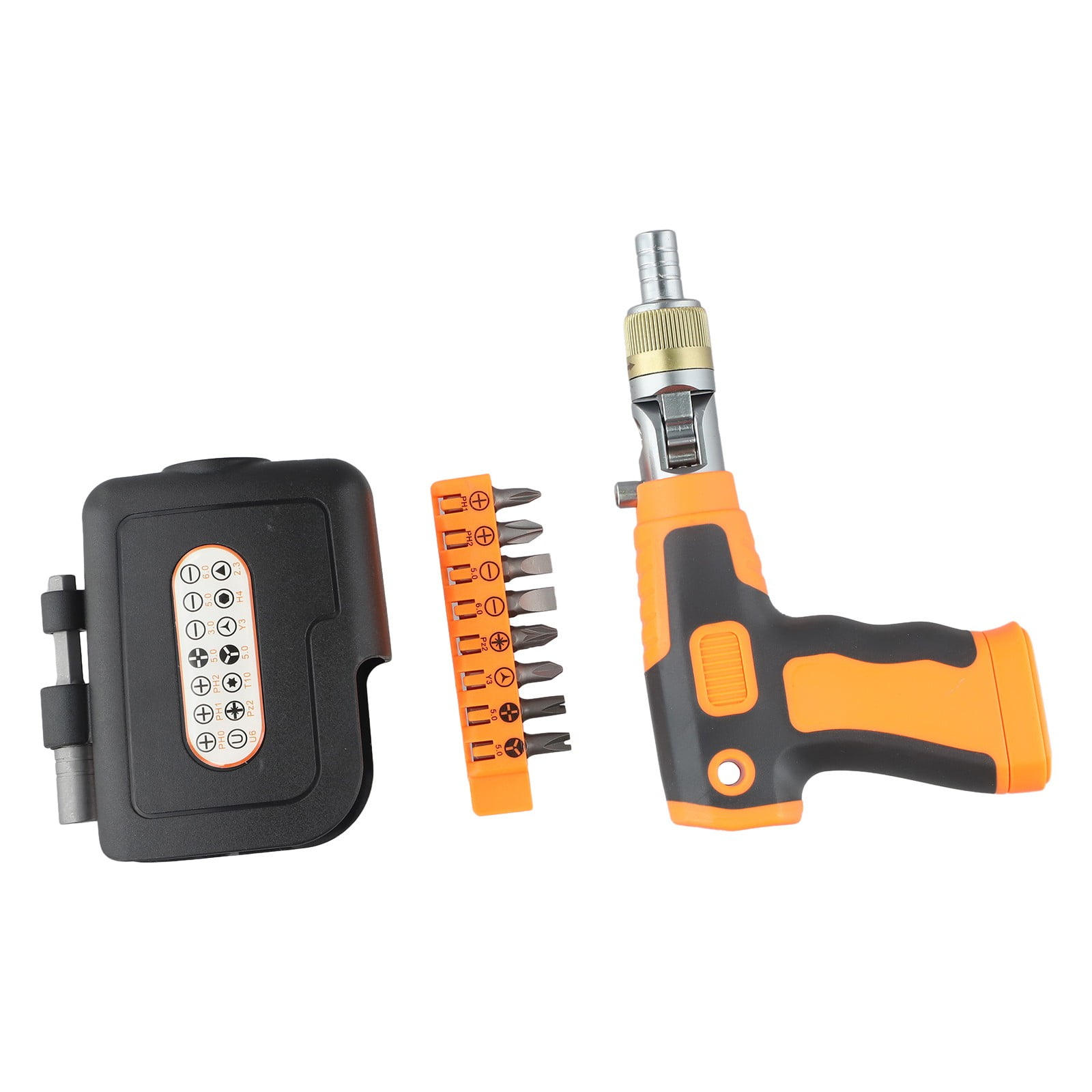 16 In1 /4 Upgraded Ratchet Screwdriver Set With Screwdriver Bit And Bit Holder Orange