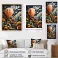 thumbnail image 4 of Designart "Exploring the Skies Coral Hot Air Balloon II" Hot Air Balloon Floater Framed Canvas Wall Art, 4 of 7