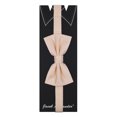 thumbnail image 3 of Jacob Alexander Men's Tone on Tone Herringbone Pre-Tied Bow Tie - Peach, 3 of 3