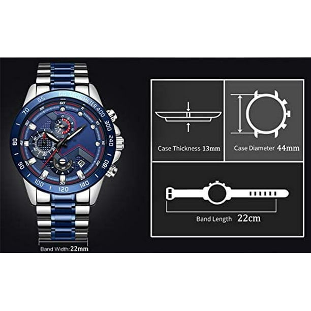 AIMTYD Men Watch Top Brand Analogue Clock Stainless Steel Waterproof Luminous Sports Watch Men Business Watches