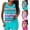 Blue, variant on uublik Swimsuits for Women Built in Bra Swimsuit Bathing Suit Modest Swim Tank Top with Shorts Blue
