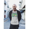 thumbnail image 2 of Brazil is My Happy Place Flag Art Sign Print T-Shirt Clothing Gift & Souvenir Light Grey, 2 of 8