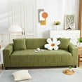 thumbnail image 5 of Namzi Jacquard Velvet Elastic Sofa Cover 4-Seater Anti-Cat Scratch Furniture Protector, All-Season Universal Slipcover with Pillow Covers, Soft Home Living Room Decor,1 Piece,Green, 5 of 5