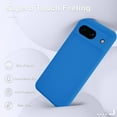 thumbnail image 4 of for Google Pixel 8a Case, Silicone Phone Case with 1 Screen Protector, Soft Anti-Scratch Microfiber Lining, Full Body Shockproof Slim Cover Support Wireless Charging, Blue, 4 of 16