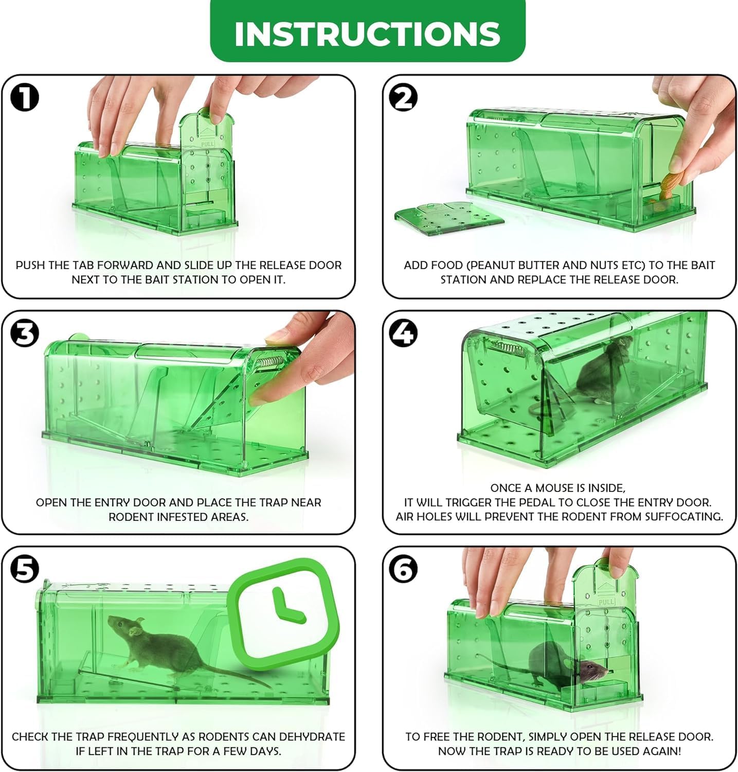 Teal Elite Humane Mouse Trap Catch & Release, 2-Pack photo 6