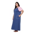 thumbnail image 5 of Oussum Women Nightdress Loungewear Dress Short Sleeve Long Sleepwear with Pockets, 5 of 8