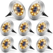 Solar Lights Outdoor, Waterproof Landscape Ground Lights for Yard Patio Lawn Decoration, 8 Packs