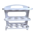 thumbnail image 1 of Organización de soporte de huevo de huevo con dispensador de huevos de 3 capas Organizador de caja de almacenamiento para el refrigerador de, 1 of 8