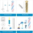 thumbnail image 4 of Juego de 2 kit de Soportes de Columna Arco para Globos, Soporte Telescópico Metálico de Altura Ajustable con Accesorios Base para Globos, Mamparas para Decoracion de Fiestas, Navidad y Bodas, 4 of 4