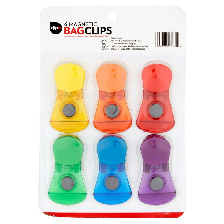 Clip'n Magnetic Bag Clips 6-Pack