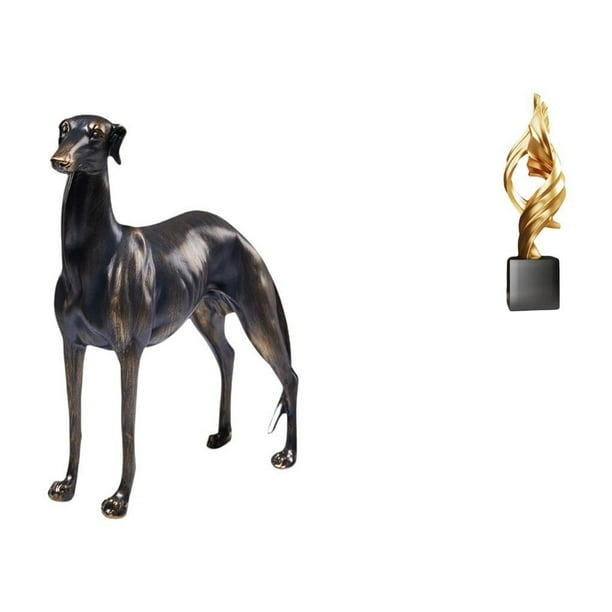 Figura De Perro De Resina Con Diseño De Animal, Estatua De Arte Abstracto, Escultura Decorativa, Figura De Centro De Mesa Para Escritorio, Para Sala De Estar, Hotel, Oficina, Casa, Navidad.
