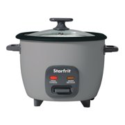 Starfrit 10-Cup 400-Watt Electric Rice Cooker with Non-Stick, PFAS-Free Ceramic Pot, Gray, 024739-001-0000