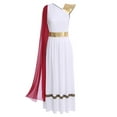 thumbnail image 3 of Haitryli Womens Ancient Greek Princess High Waist Tunic Dress Roman Empress Toga Burgundy S, 3 of 6
