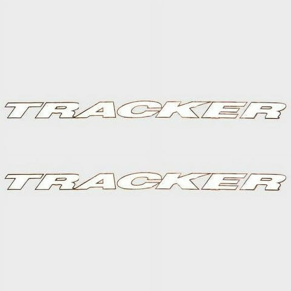 Tracker Boat Decals 49541 | 43 5/8 x 2 1/2 Inch White Gold (Pair)