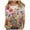 Multicolor Tops for Women_s, variant on CYMMPU Vintage Floral Printed 3/4 Length Sleeve Shirts Summer Fall Basic Tees Business Work Blouses Crewneck Fashion Tunic Tops 2025 Clothes for Women Multicolor M