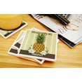 thumbnail image 3 of Williamsburg, Virginia, Colonial Pineapple (Absorbent Ceramic Coasters Set of 4 Matching Images, Cork Back, Kitchen Table Decor), 3 of 3