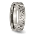 thumbnail image 4 of Titanium 6mm Trinity Symbol Wedding Band Ring Designed Religious Celtic Man Claddagh  For Dad Mens  For Him, 4 of 11
