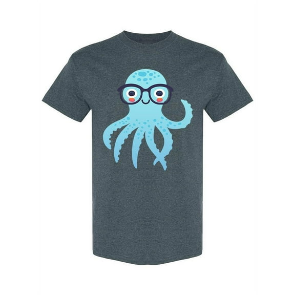 Adorable Octopus Wearing Glasses T-Shirt Women -Image by Shutterstock, Female Medium