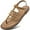Apricot, variant on Ecetana Flat Sandals for Women Dressy Summer Beach Shoes for Women Sandals with Ankle Elastic Strap