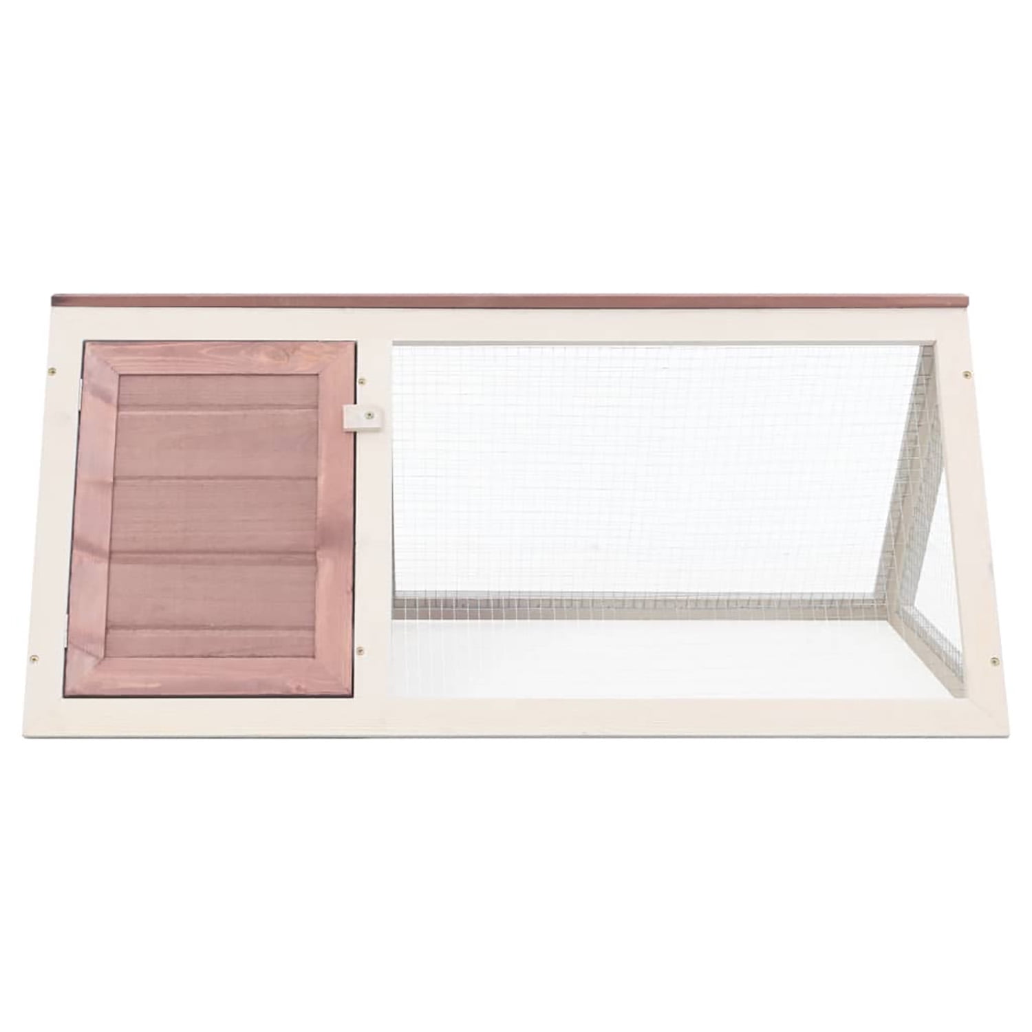 Pefilos 38" Outdoor Rabbit Hutch with Cozy Cubby, Wood Guinea Pig Hutch 1 Layer Small Animal House Pet Cage, Brown Pefilos 38" Outdoor Rabbit Hutch with Cozy Cubby, Wood Guinea Pig Hutch 1 Layer Small Animal House Pet Cage, Brown
