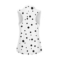 thumbnail image 3 of Uorisanigo White Polka Dots Women's Golf Shirt Casual Versatile Women's Dry-Fit Golf Shirts Fashionable Relaxed Workout Tops for Tennis Hiking & Outdoor Sports, 3 of 7