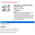 thumbnail image 2 of Ball Joint Kit - Compatible with 1999 Cadillac Escalade, 2 of 2