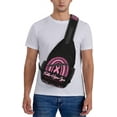 thumbnail image 6 of Breast Cancer Awareness Faith Love Hope Rainbow Sling Bag Crossbody Hiking Travel Chest Bags Backpack Shoulder Daypack for Women Men, 6 of 7