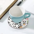 thumbnail image 5 of GZHJMY 2Pcs Round Panda Playing Theme Ceramic Coasters with Cork-Backed for Coffee Drink, Cup Mat Absorbent Stone Coasters, 5 of 6