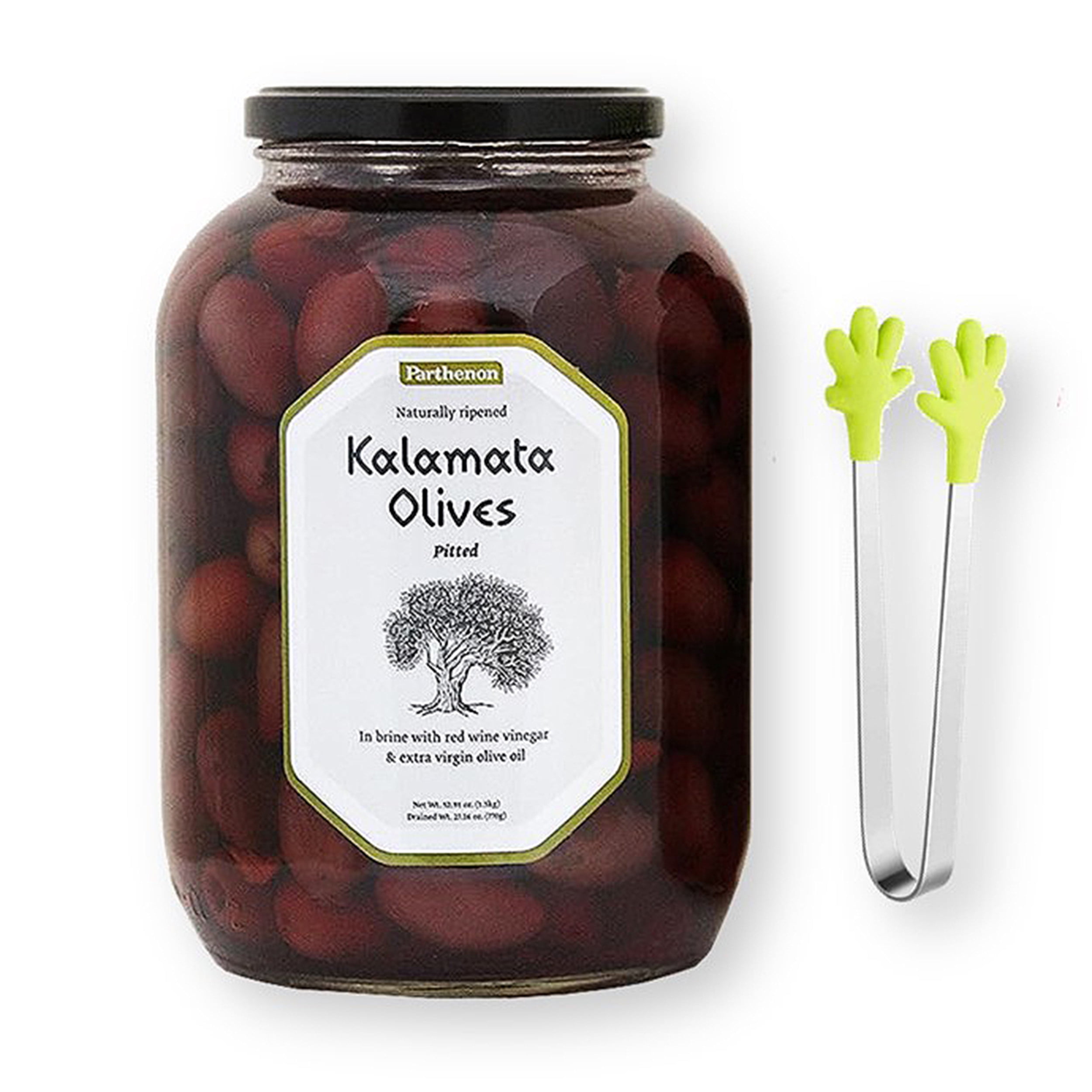 Parthenon Organic Pitted Kalamata Olives in Brine with Organic Red Wine