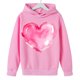 thumbnail image 4 of Sudadera con capucha y estampado de corazón de San Valentín, sudadera de manga larga para niños y niñas, chaqueta para niñas de talla mediana y grande., 4 of 7