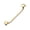 Gold IP, variant on Flat Disc Ends 45° Bent Staple Barbell Int.Threaded for Surface,Snake Eye,Tongue