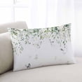 thumbnail image 2 of Eucalyptus Leaves Throw Pillow Cover 12 x 20 Inch Decorative Pillow Cover Spring Botanical Branches Butterfly Lumbar Pillowcase Seasonal Rectangle Cushion Case for Couch Sofa Bed Living Room, 2 of 7