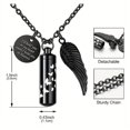 thumbnail image 4 of 2 uds joyería de cremación collar de urna para cenizas collar de cenizas conmemorativas con ala de Ángel recuerdo conmemorativo para mascotas humanas, 4 of 5