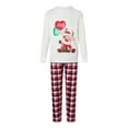 thumbnail image 2 of Votuleazi Christmas Family Pajamas Matching Set Elk Print Long Sleeve Tops and Plaid Pants Sleepwear, 2 of 8
